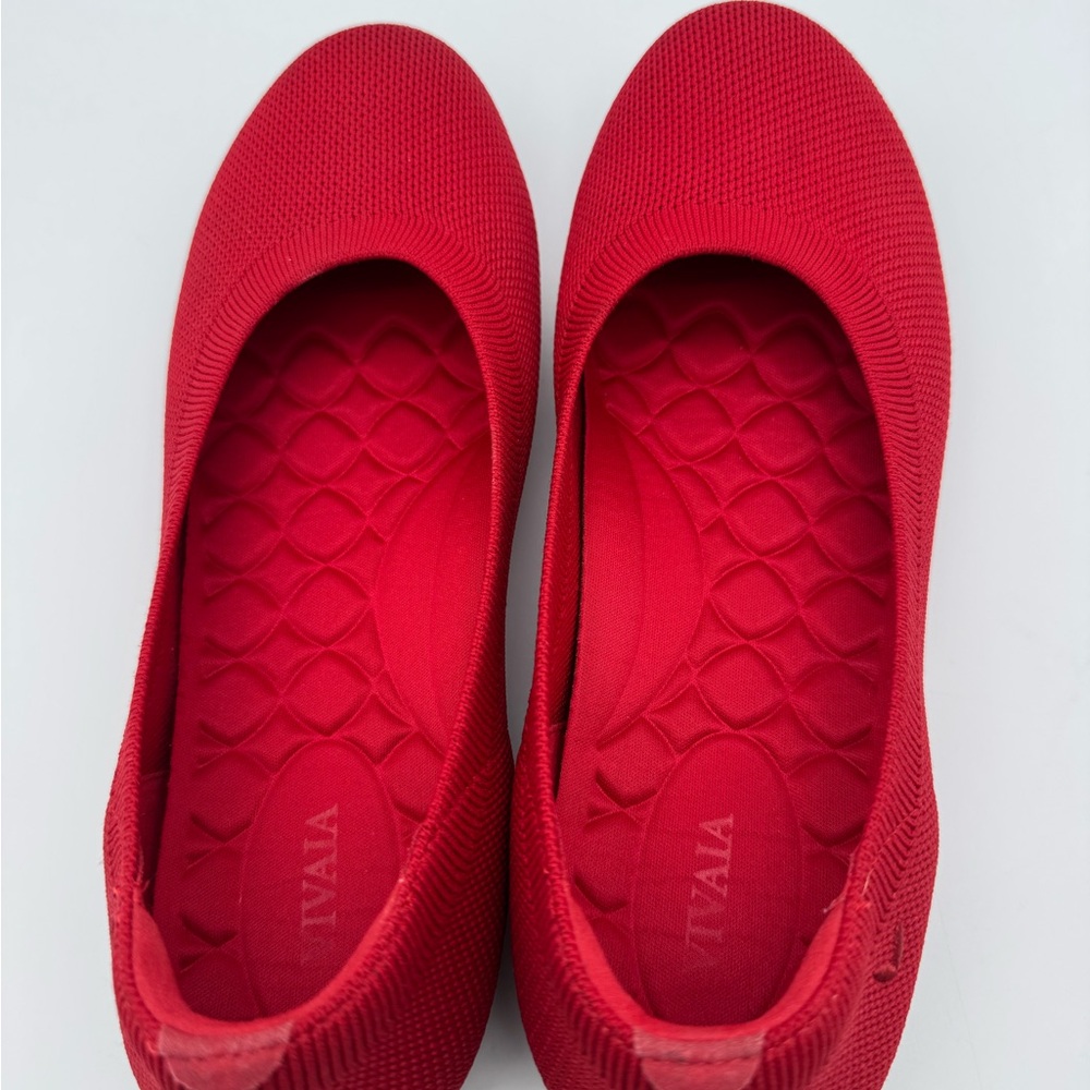 Vivaia Claire Round Toe Walking Flats Red Women’s Size EU 41 US 9.5 - Picture 6 of 8